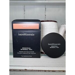 bareMinerals Original Mineral Veil Pressed Setting Powder Sheer Tan 9g 0.3oz New